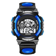 Kids Luminous Digital Watch - Waterproof LED Alarm, Date & Week Display