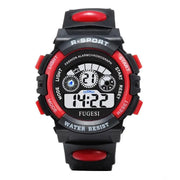 Kids Luminous Digital Watch - Waterproof LED Alarm, Date & Week Display