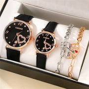 Luxury Couple Watches - Leather Quartz Wristwatch for Men & Women