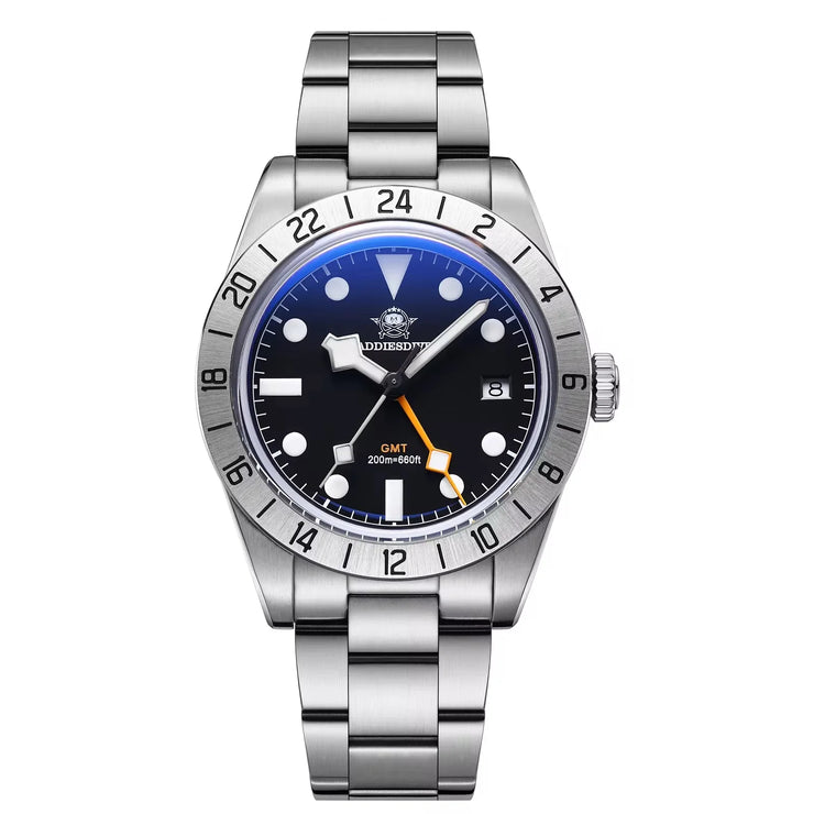 ADDIESDIVE Luminous Diver Watch - Stainless Steel, Waterproof, Retro Style