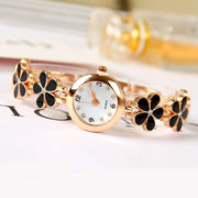 Flower Bracelet Watch for Women - Simple Quartz Round Dial