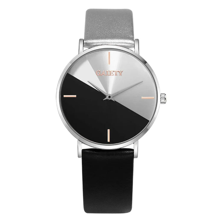 Women’s Luxury Rose Gold Watch - Elegant Leather Strap, Fashion Design