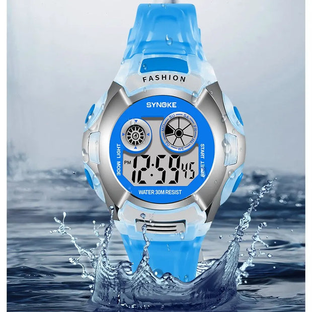 SYNOKE Kids Digital Watch - Waterproof, Glow, Multi-Function Sports Gift