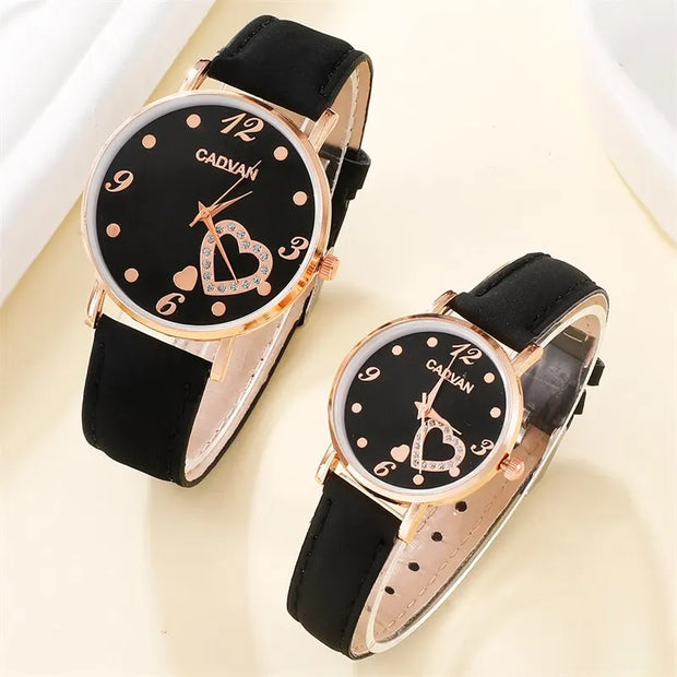 Luxury Couple Watches - Leather Quartz Wristwatch for Men & Women