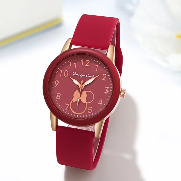 Women’s Casual Sport Cartoon Silicone Quartz Watch