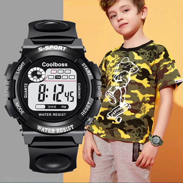 Kids Electronic Watch - Luminous Military Sport Waterproof Digital Watch