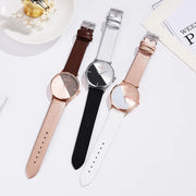 Women’s Luxury Rose Gold Watch - Elegant Leather Strap, Fashion Design