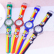 3D Football Silicone Strap Watch for Kids - Waterproof Sports Watch