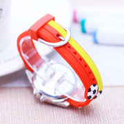 3D Football Silicone Strap Watch for Kids - Waterproof Sports Watch