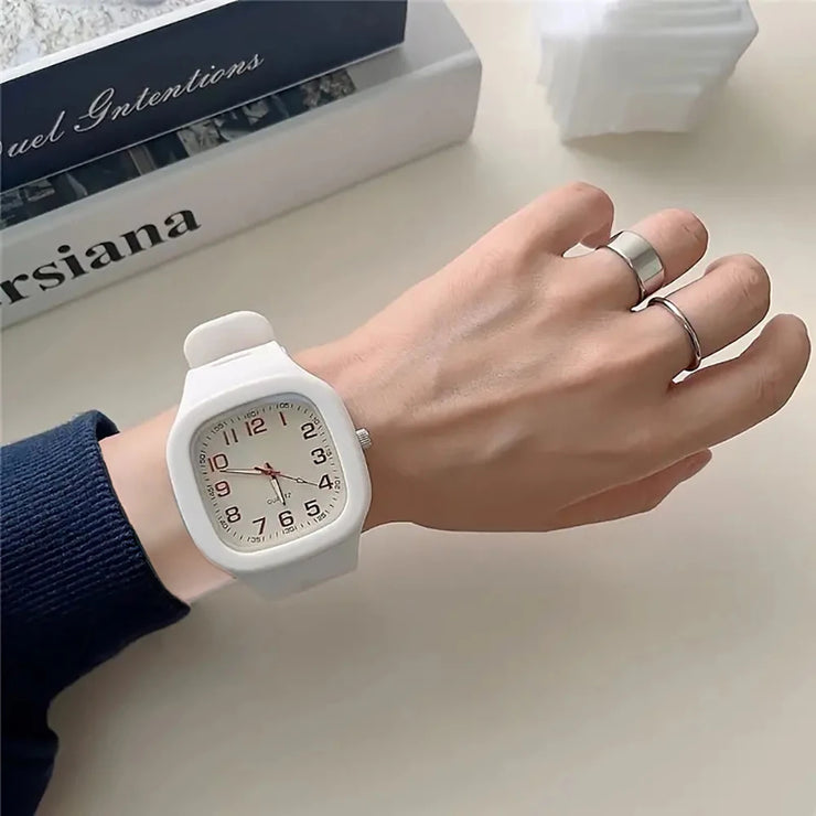 Square Digital Watch - Silicone Band, Sporty & Fashionable for Teens