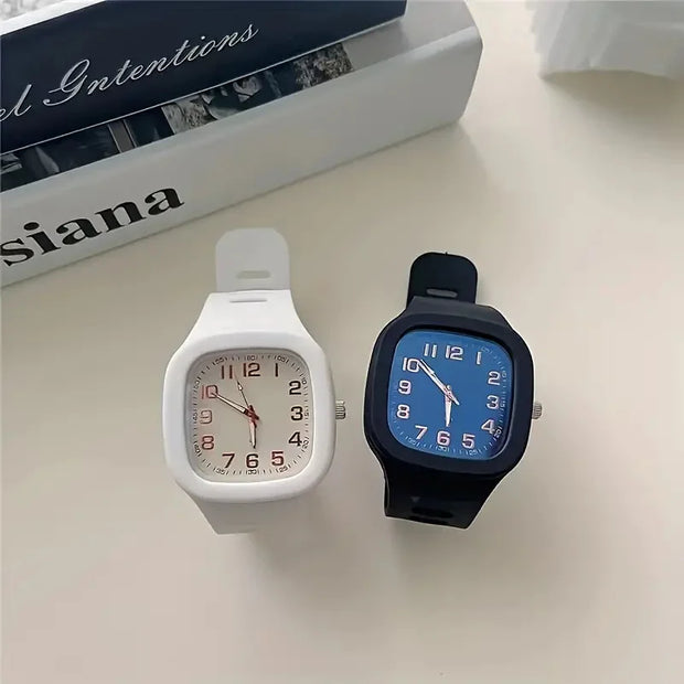 Square Digital Watch - Silicone Band, Sporty & Fashionable for Teens