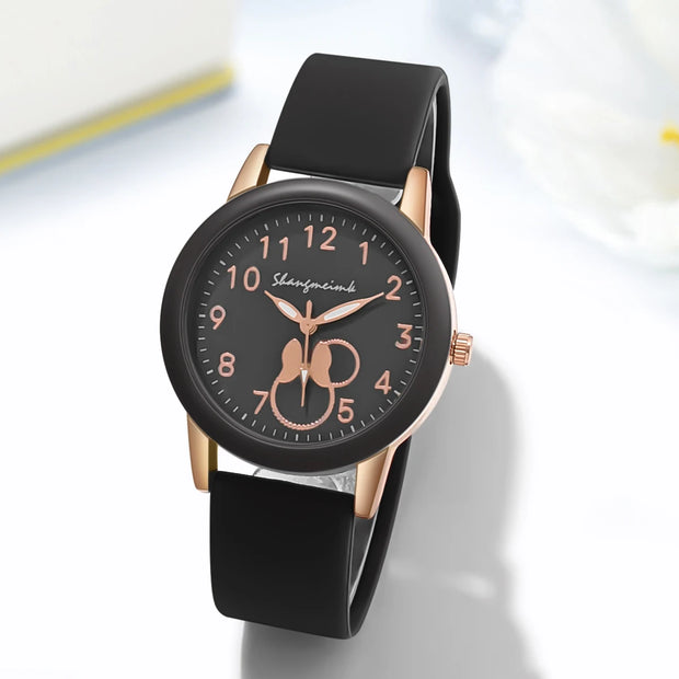 Women’s Casual Sport Cartoon Silicone Quartz Watch